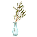 Pale blue recycled glass bud vase