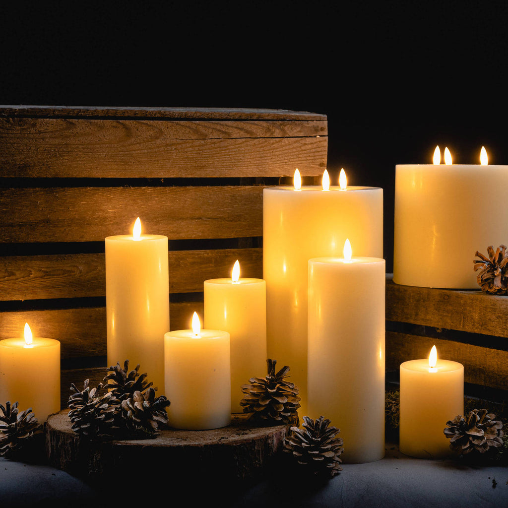 Ivory LED candle 3 x 6