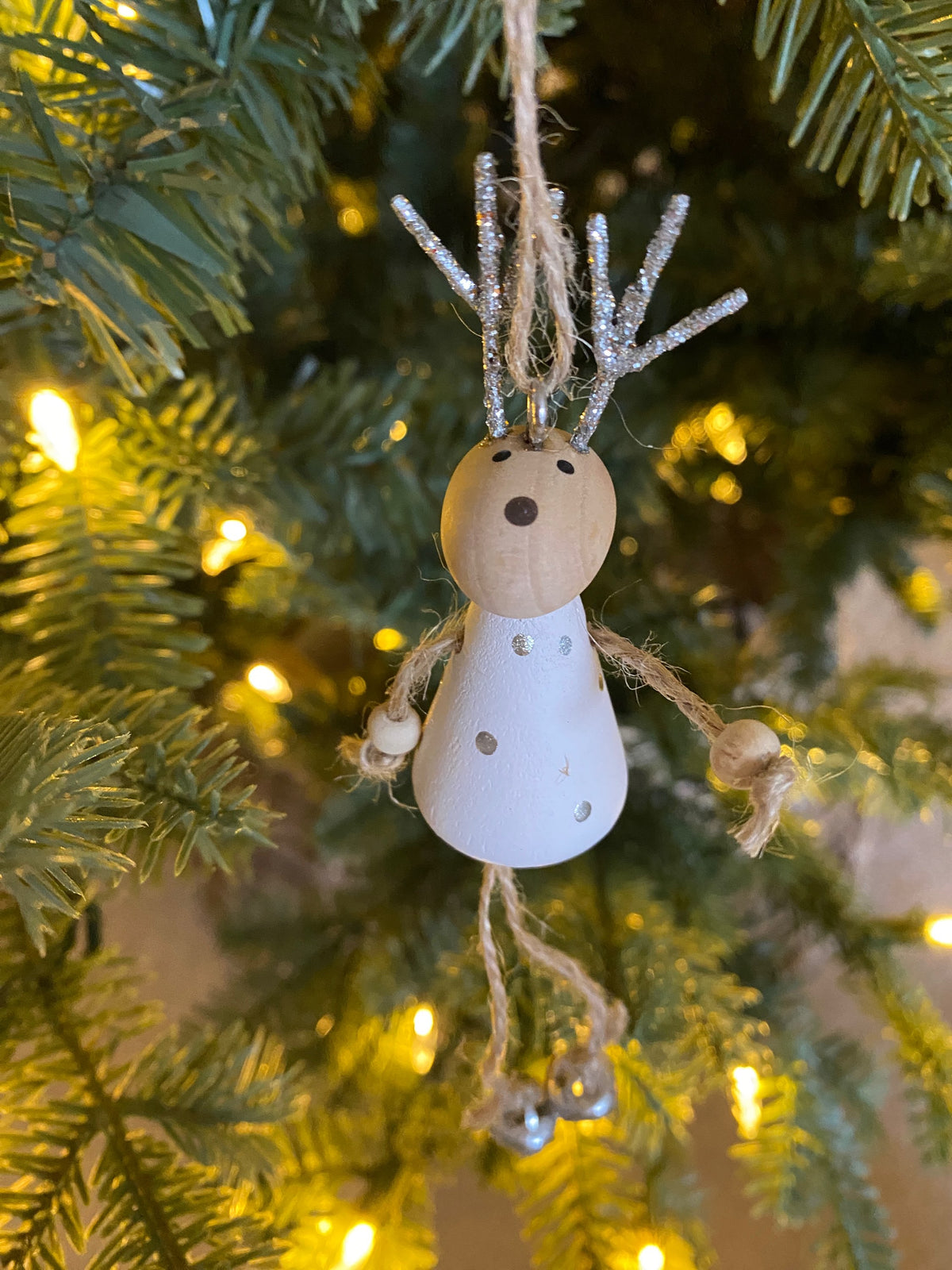 Wooden Reindeer with dangling legs