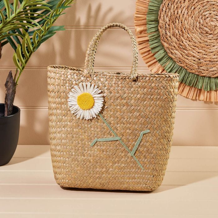 Daisy woven shopper