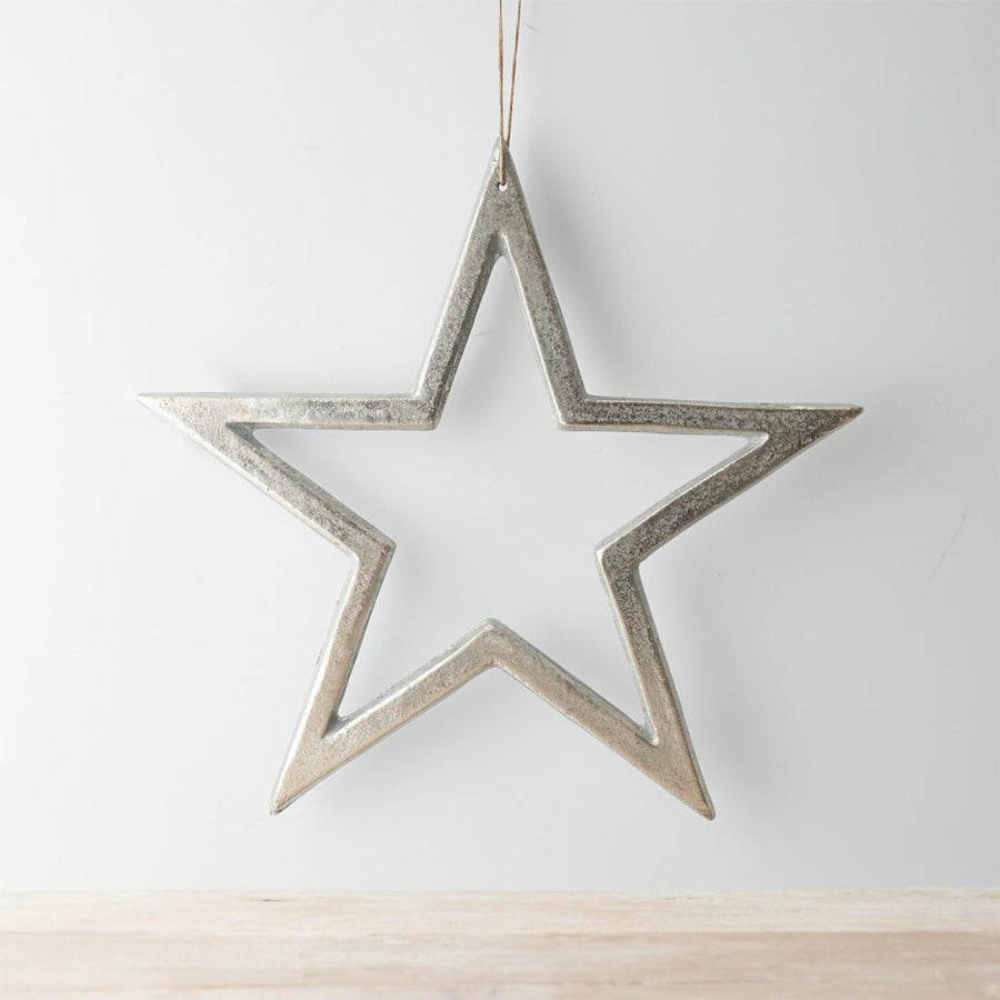 Aluminium Hanging Star, 40cm