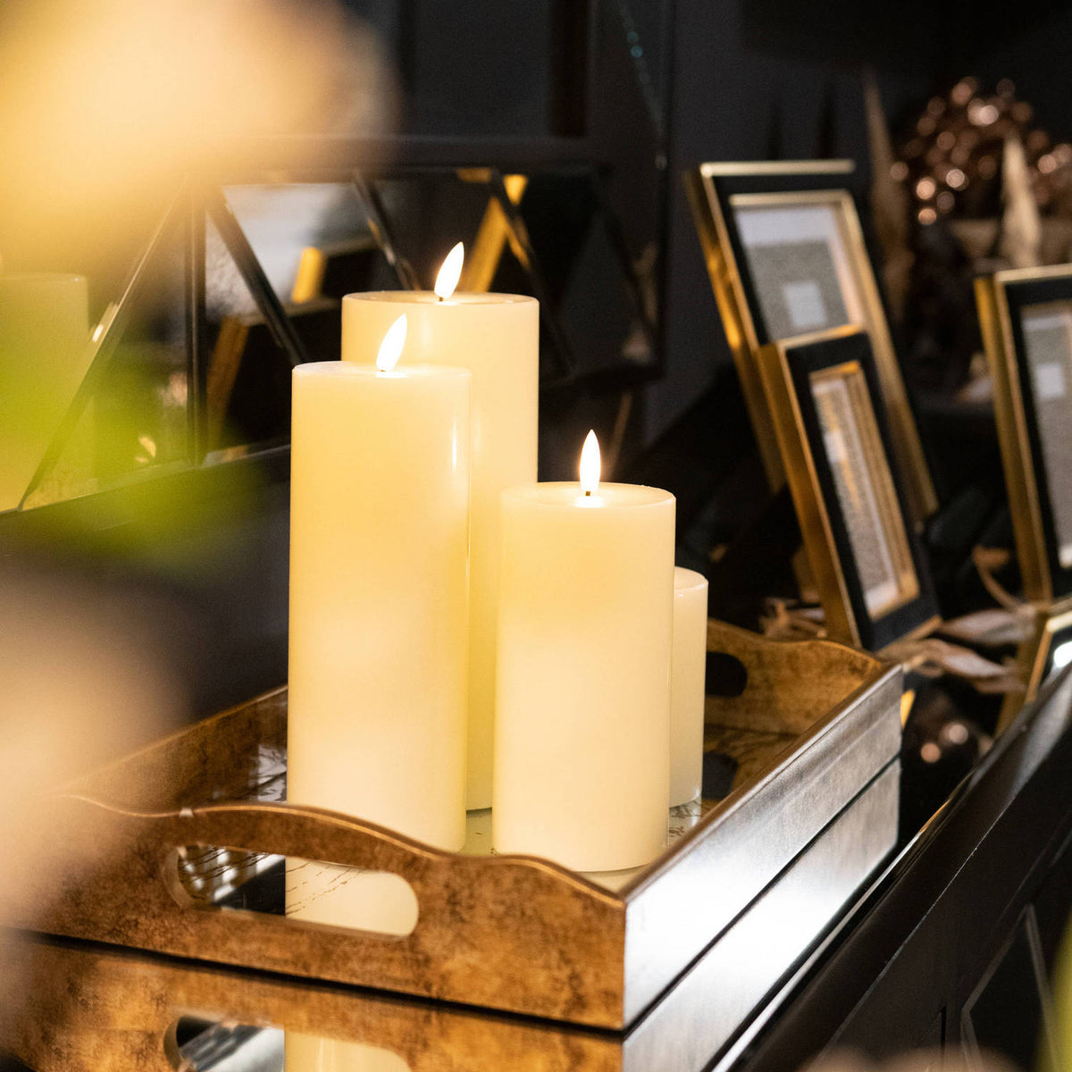 Ivory LED candle 3 x 4