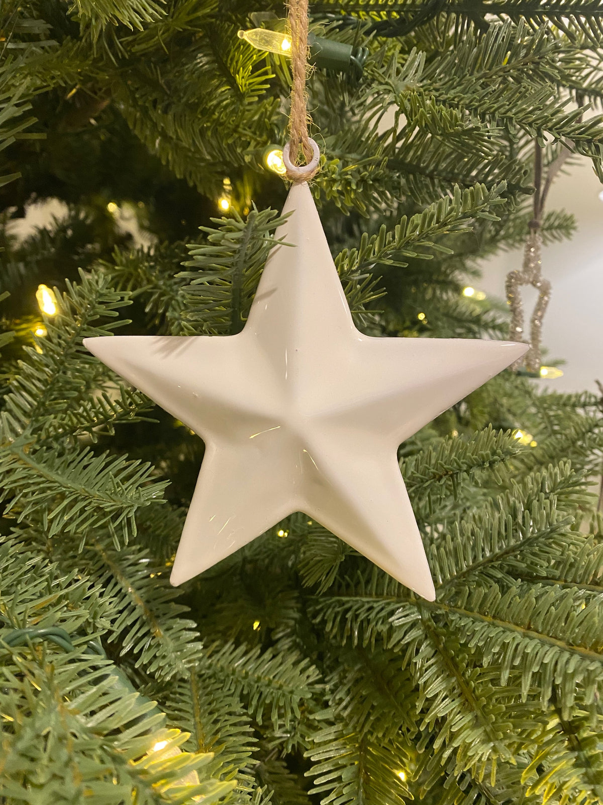 Enamel hanging star, 15cm