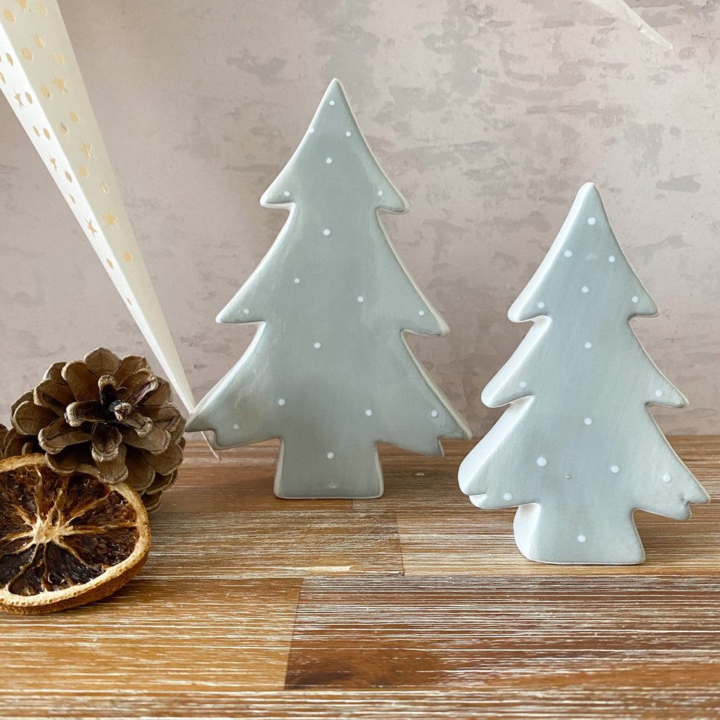 Polka dot ceramic Christmas tree, small