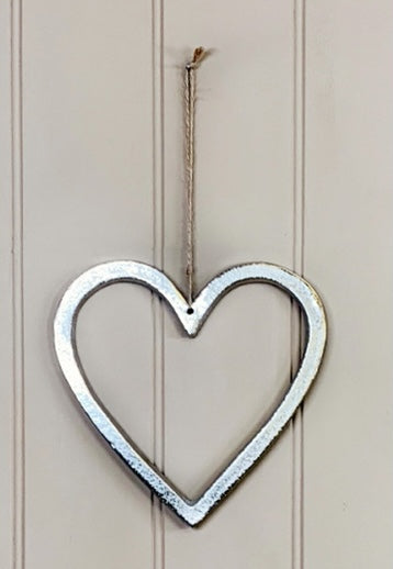 Aluminium Hanging Heart, 20cm