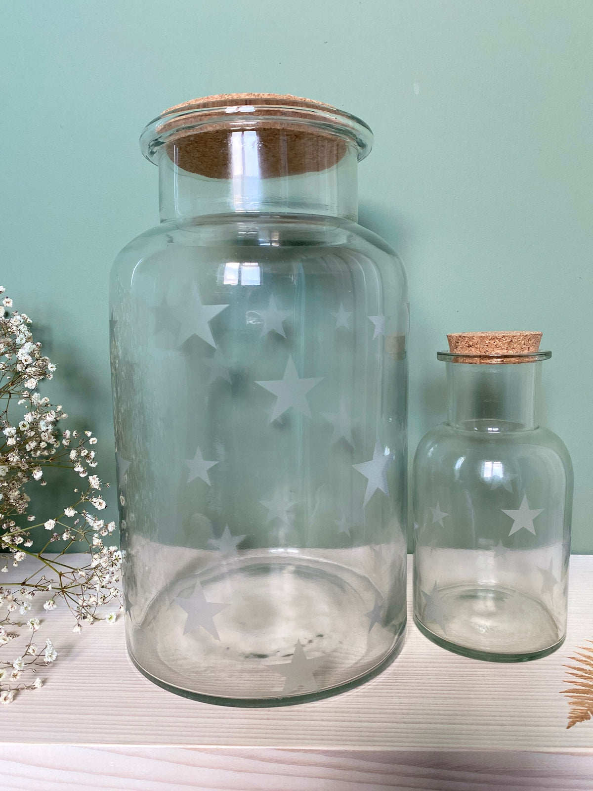 Large Star Glass Jar