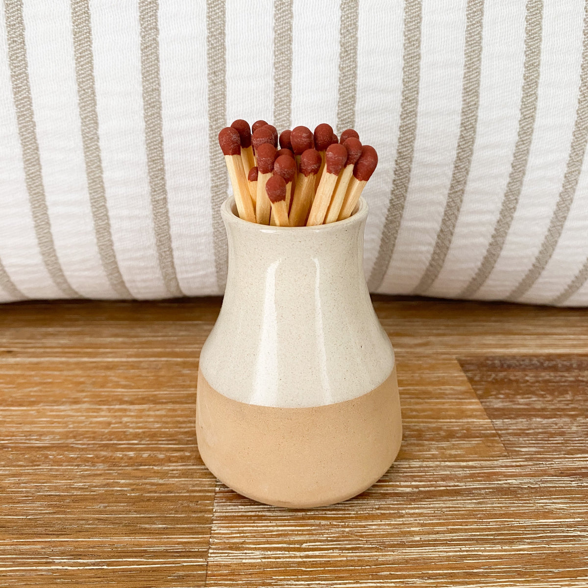 Milk bottle match striker - white