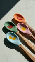 Colourful silicone kitchen utensils