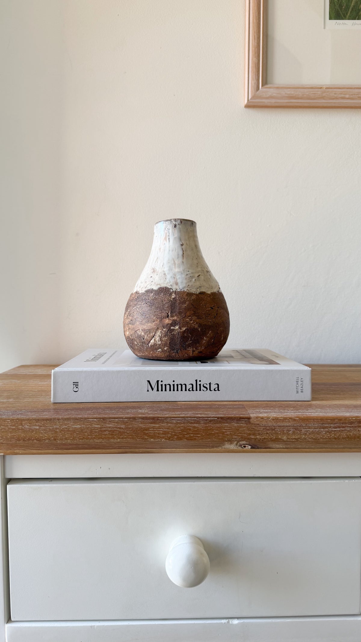 Aged terracotta mini vase