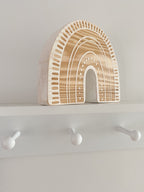 Rustic wooden rainbow