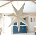 60cm white paper star with silver spots
