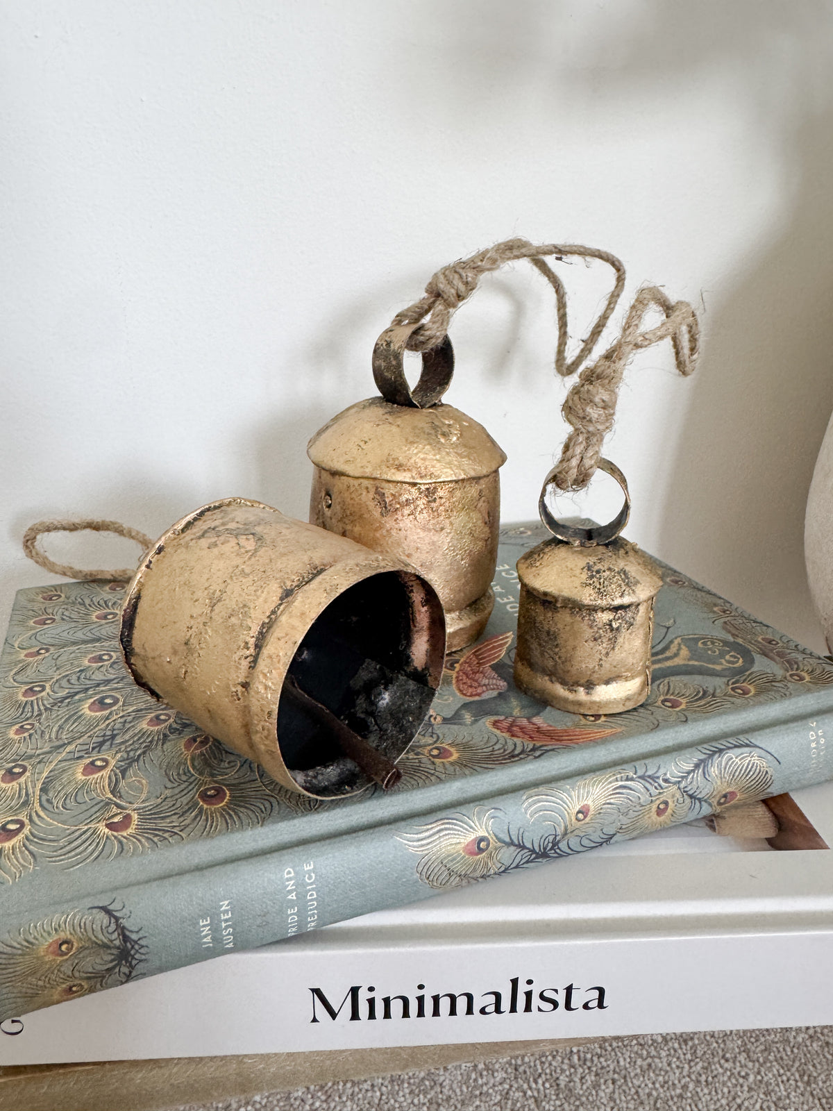 Brass cow bells set of 3