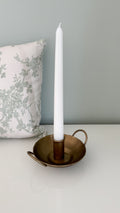 Forged dish candle holder
