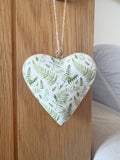 Green fern heart hanger