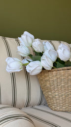 White faux tulip stem